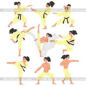 Professional Martial Arts Sportsman Funny - vector clip art