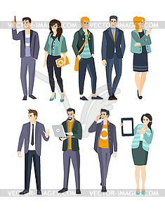 Young Professionals Set Of Cool People - vector clipart