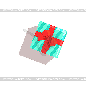Подарок Классический Рождественский символ Красочный - векторное графическое изображение