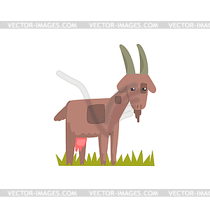 Goat Toy Farm Animal Cute Sticker - vector clipart