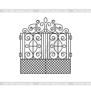 Classic Vintage Lattice Fencing Design - vector clip art