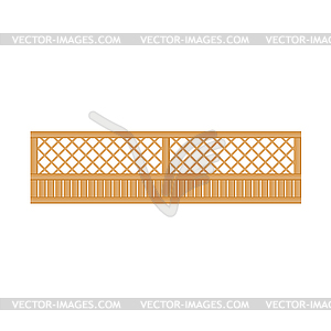 See-Through Wooden Fence Design Element Template - royalty-free vector clipart