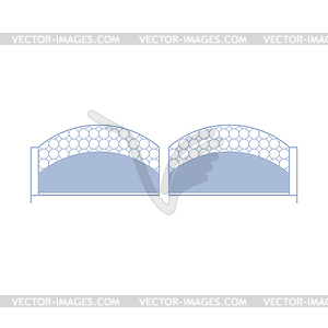 Simple Metal Modern Fence Design Element Template - vector image