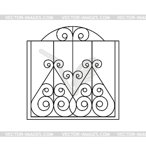 Curly Metal Lattice Fencing Design - vector clipart