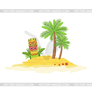 Пляж Гавайские каникулы Классический Символ - векторный клипарт / векторное изображение