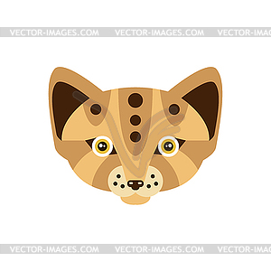 Fennec Fox African Animals Stylized Geometric Head - vector image