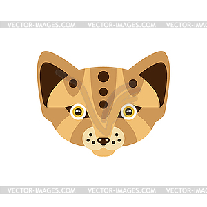 Fennec Fox African Animals Stylized Geometric Head - vector image