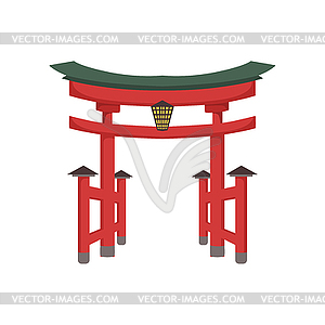 Temple Gate Japanese Culture Symbol - vector image