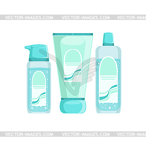 Set Of Specialized Dermatological Skincare Cosmetic - royalty-free vector clipart