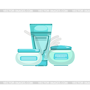 Set Of Specialized Dermatological Skincare Cosmetic - vector image