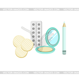 Set Of Specialized Dermatological Skincare - vector clipart