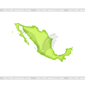 Map Of Country Mexican Culture Symbol - vector image