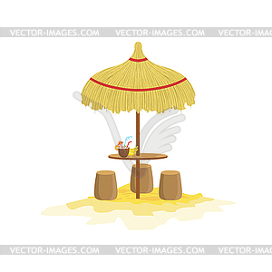 Beach Bar Mexican Culture Symbol - color vector clipart