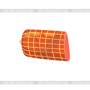 Smoked Pork Sausage Colorful - vector clipart