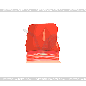 Piece Of Brisket Colorful - vector clipart