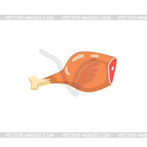 Pork Leg Colorful - vector clip art