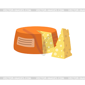 Cheese Bright Color - vector image