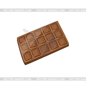 Milk Chocolate Bar Bright Color - vector clipart