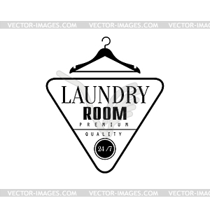 Black And White Sign For Laundry And Dry Cleaning Vector