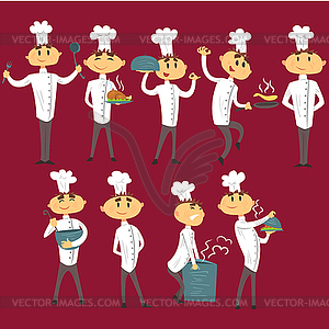 Professional Cook In Classic Double Breasted White - royalty-free vector image