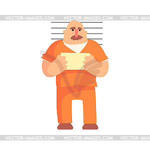 Уголовная В Orange тюремную робу Фотографирование - стоковый векторный клипарт