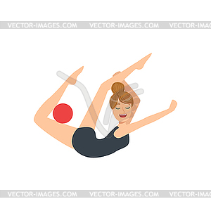 Professional Rhythmic Gymnastics Sportswoman In - vector clip art