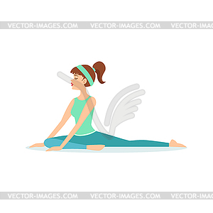 Один Legged King Pigeon Эка Пада Rajakapotasana - рисунок в векторе