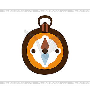 Pocket Magnetic Compass, Camping And Hiking - vector clipart