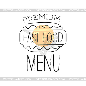 Hot Dog View of Above Premium Quality Fast Food - vector EPS clipart