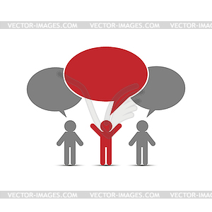 Conceptual image on subject of interpersonal - vector clip art