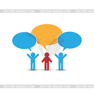 Conceptual image on subject of relationships in - vector image