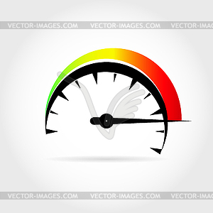 With symbolic speed increase - vector image