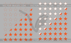 Set of contour and silhouette stars for websites an - vector image