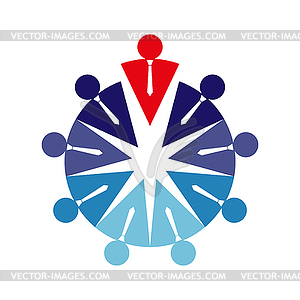 Team business logo, conceptual idea, image - vector image