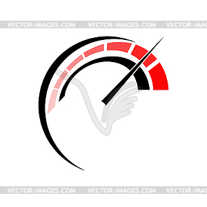 Abstract figure of speed symbol. Icon for auto and - vector clipart