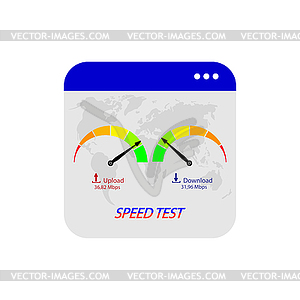 Test transmission and reception data - vector image