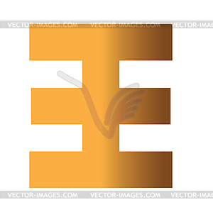 Golden Abstract Sign - vector image