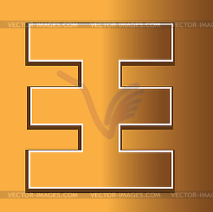 Abstract Golden Sign - vector image