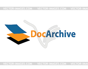 DocArchive Logo Design - color vector clipart