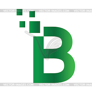 B шрифт - векторизованное изображение