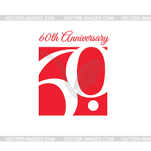 60 Clipart Hd PNG, Anniversary 60 Vector Template Design