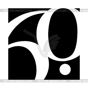 60th Anniversary Template design - vector clipart