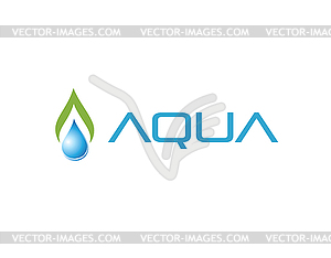 Aqua Logo - royalty-free vector image