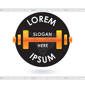 Barbell Logo Concept Design - vector clipart