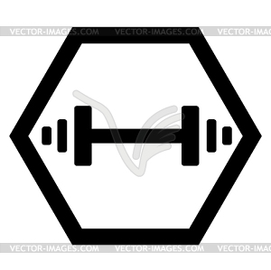 Barbell Icon Design - vector image