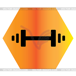 Barbell Icon Design - vector clipart