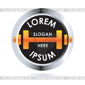 Barbell Logo Concept Design - vector image