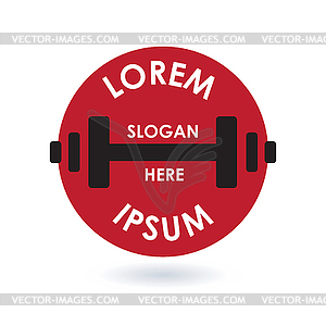 Barbell Logo Concept Design - vector image