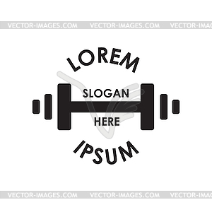 Barbell Logo Concept Design - vector clipart