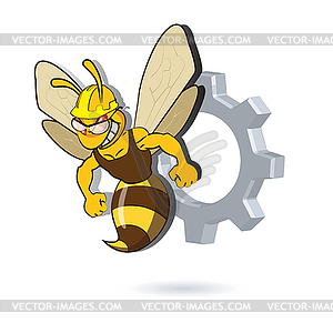 Bee Mascot Design - vector clipart